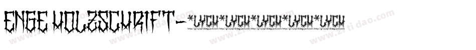 Enge Holzschrift字体转换